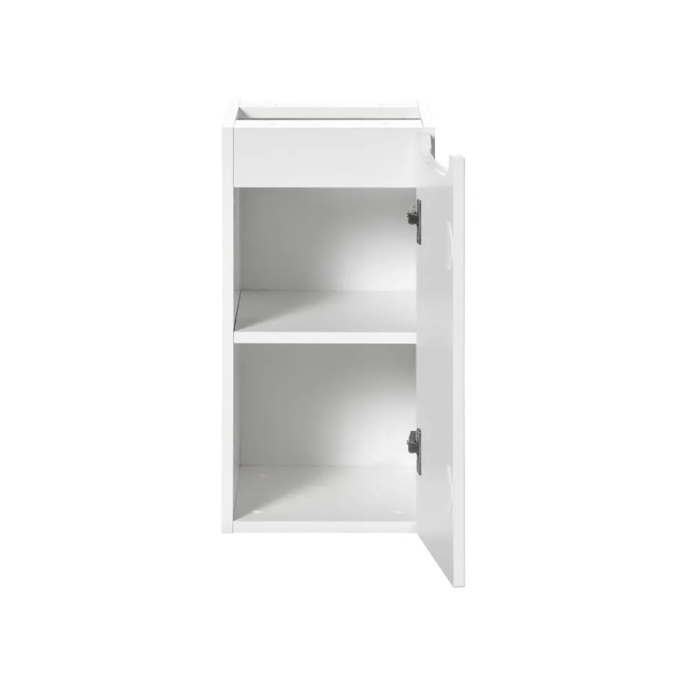 Szafka łazienkowa NOVA WHITE 81-30-1D 30cm biała z cichym domykiem I sklep meblowy MIRAT. styl RYFLOWANY