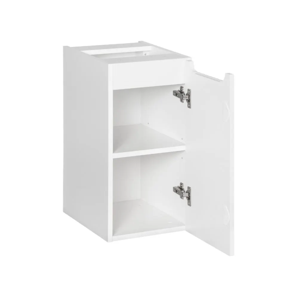 Szafka łazienkowa NOVA WHITE 81-30-1D 30cm biała z cichym domykiem I sklep meblowy MIRAT. styl RYFLOWANY