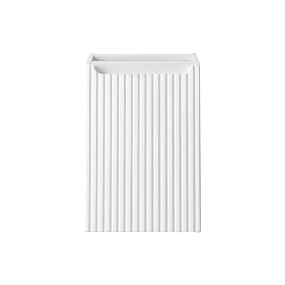 Szafka łazienkowa NOVA WHITE 81-40-1D 40cm biała z koszem na pranie I sklep meblowy MIRAT. styl RYFLOWANY