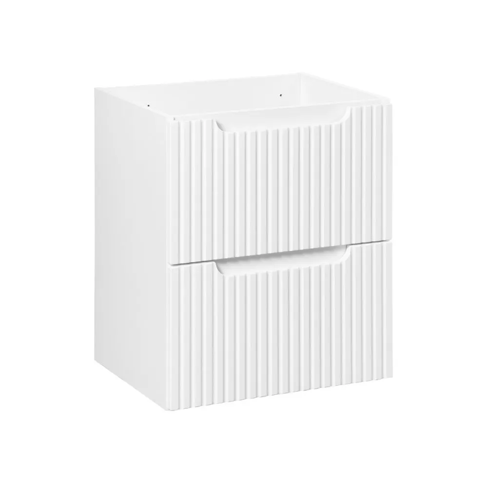 Szafka pod umywalkę NOVA WHITE 82-50-2S 50cm biała z szufladami I sklep meblowy MIRAT. styl RYFLOWANY