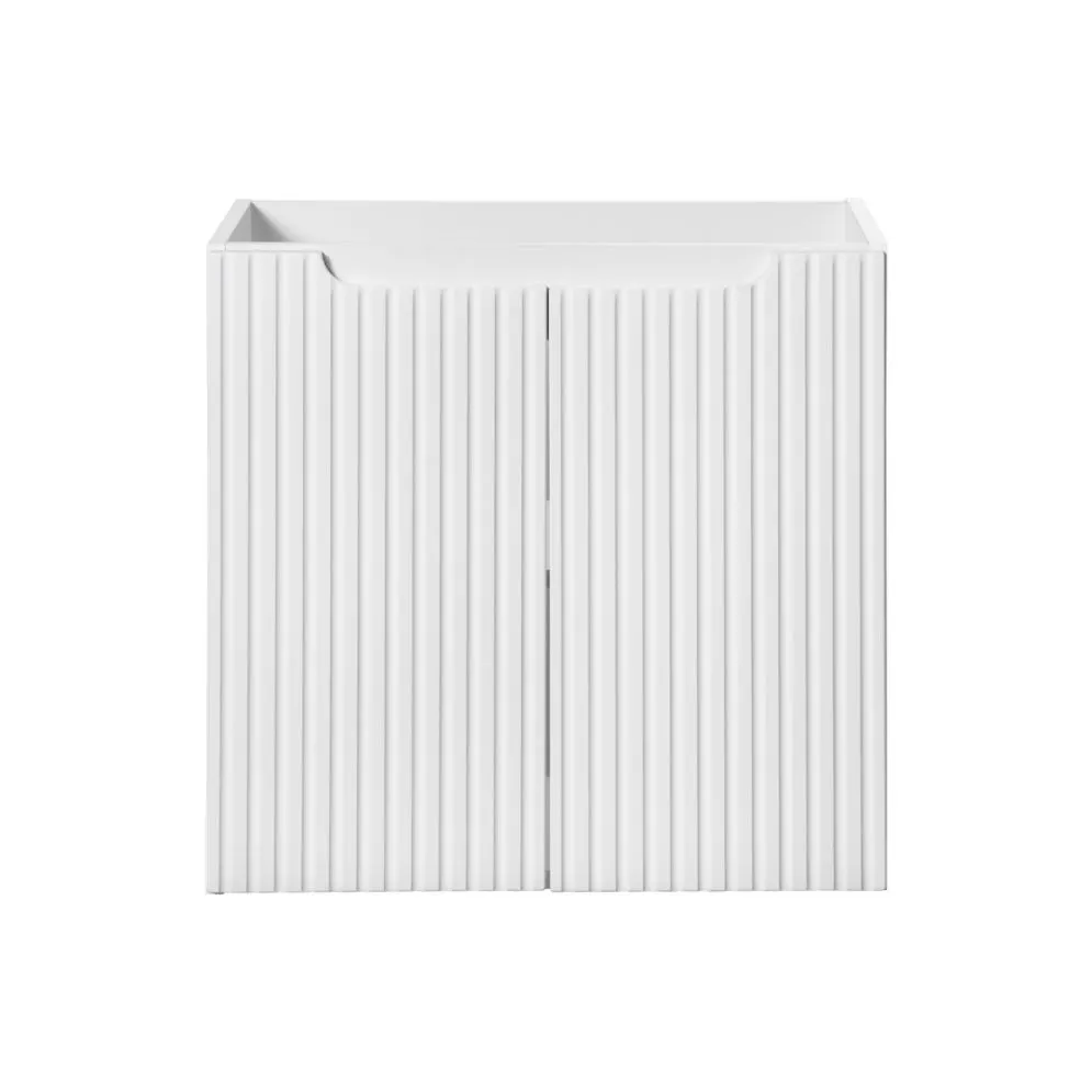 Szafka pod umywalkę NOVA WHITE 82-60-2D 60cm biała ryflowane fronty I sklep meblowy MIRAT. styl RYFLOWANY