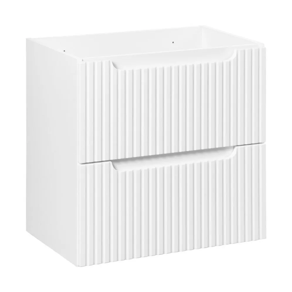 Szafka pod umywalkę NOVA WHITE 82-60-2S 60cm biała ryflowana I sklep meblowy MIRAT. styl RYFLOWANY