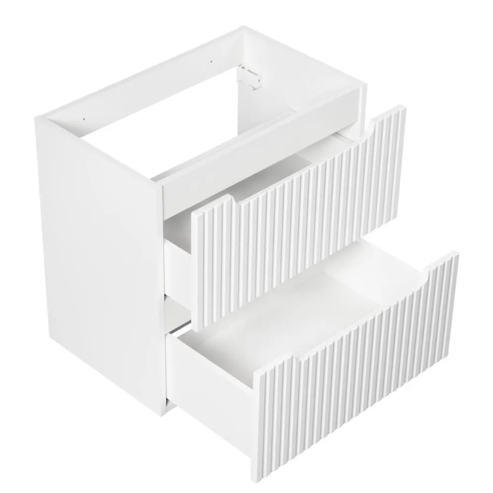 Szafka pod umywalkę NOVA WHITE 82-60-2S 60cm biała ryflowana I sklep meblowy MIRAT. styl RYFLOWANY