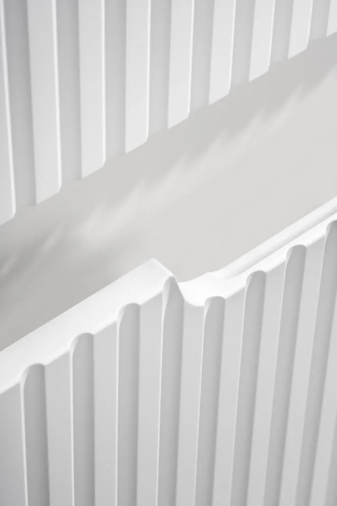 Szafka pod umywalkę NOVA WHITE 82-60-2S 60cm biała ryflowana I sklep meblowy MIRAT. styl RYFLOWANY