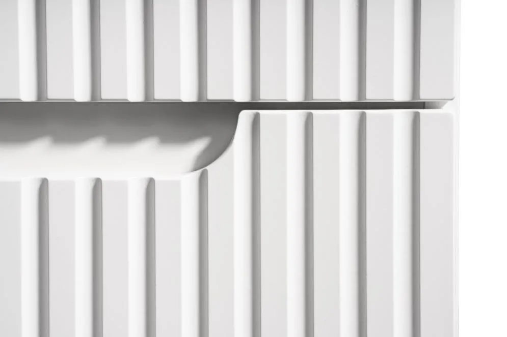 Szafka pod umywalkę NOVA WHITE 82-50-2S 50cm biała z szufladami I sklep meblowy MIRAT. styl RYFLOWANY