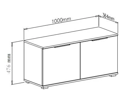 Szafka na buty CLIF ST-100 dąb artisan dwudrzwiowa I sklep meblowy MIRAT. styl SKANDYNAWSKI kolekcja CLIF