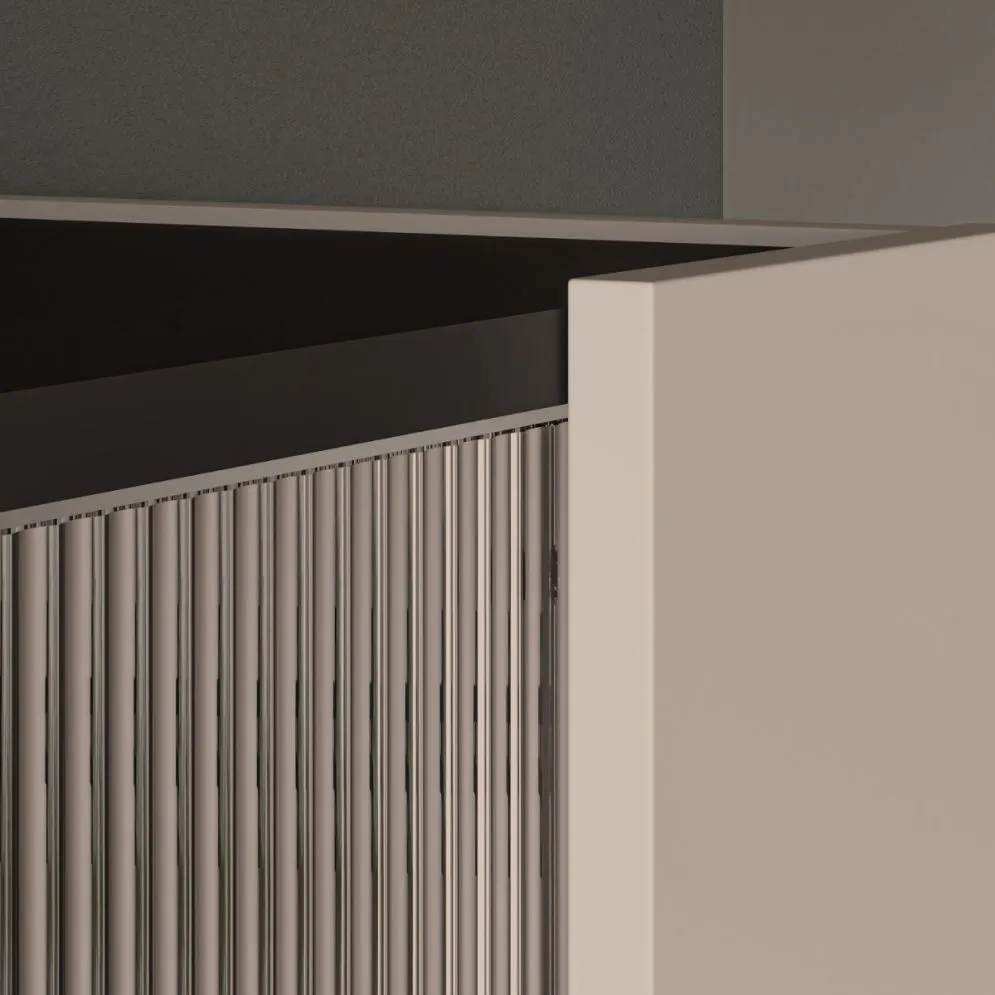 Witryna wysoka FRESHION 02 2D kaszmirowa/czarna I sklep meblowy MIRAT.  kolekcja FRESHION