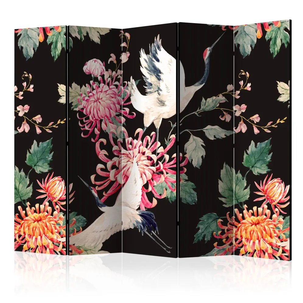 Parawan jednostronny Orient 225x172 cm 5-częściowy wielokolorowy | MIRAT.