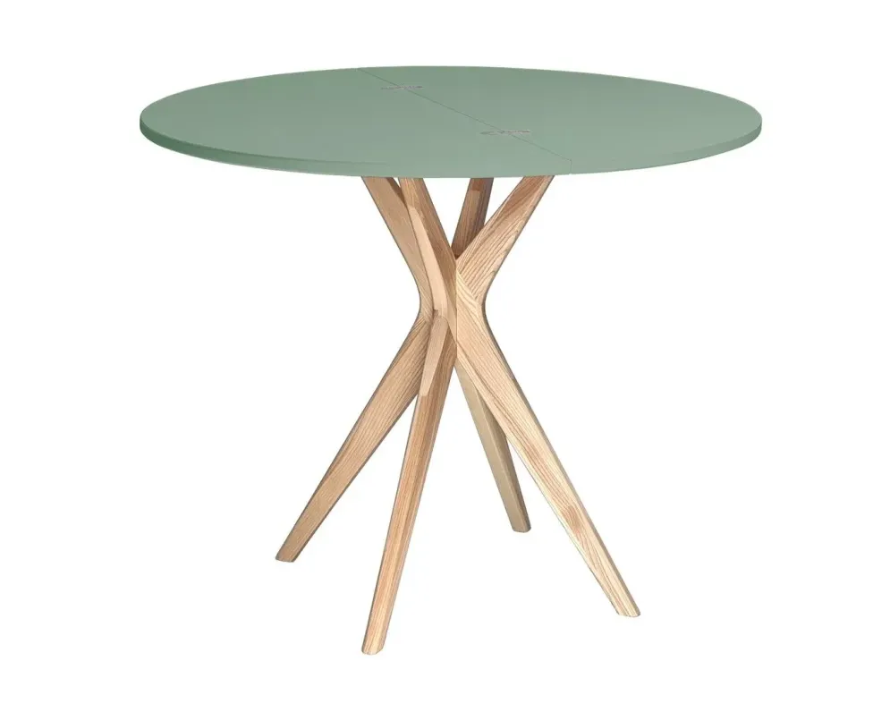 Kompaktowy stół CUTTI 100x100 do jadalni szałwiowy