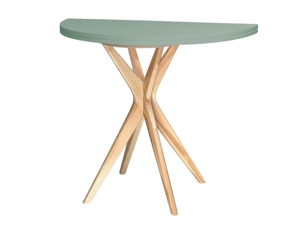 Kompaktowy stół CUTTI 100x100 do jadalni szałwiowy