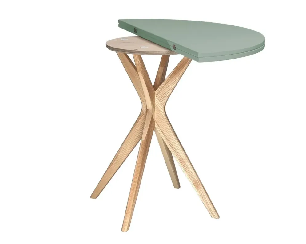 Kompaktowy stół CUTTI 100x100 do jadalni szałwiowy