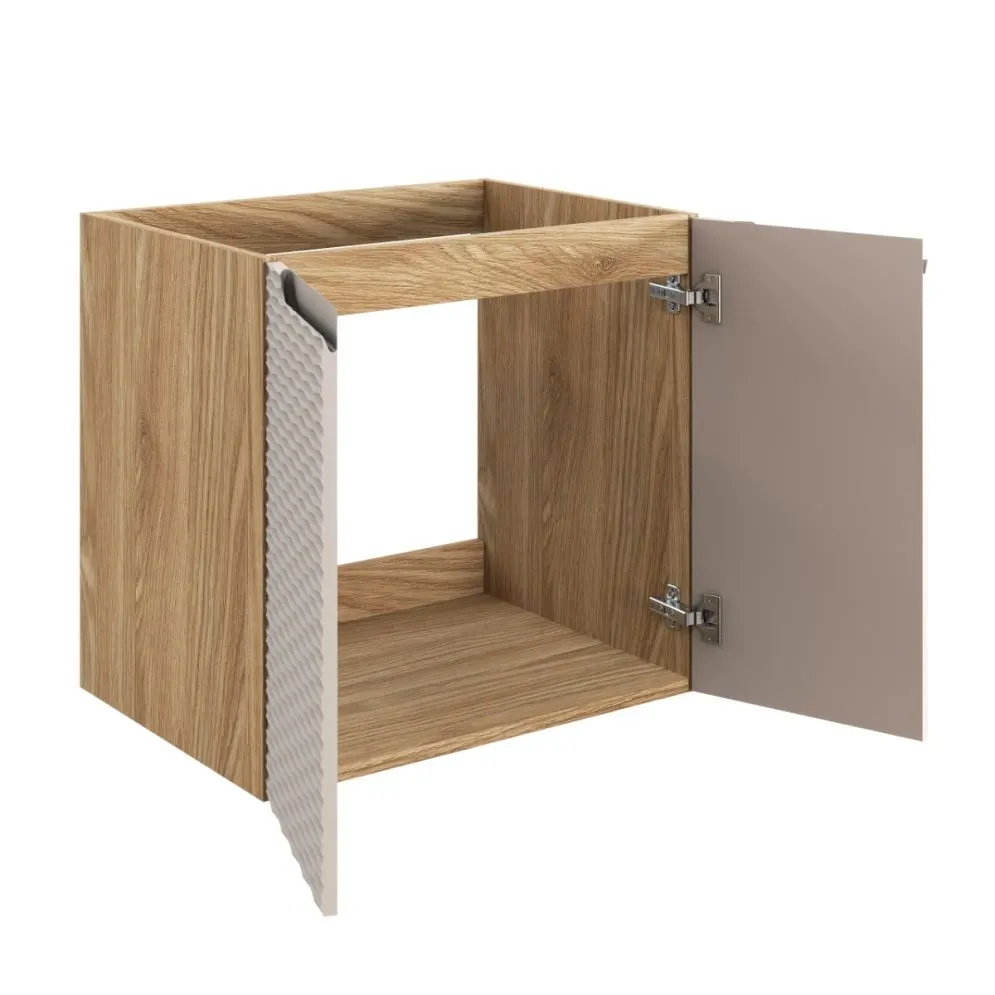 Szafka pod umywalkę OCEAN BEIGE 82-60-2D 60cm dąb olejowany/beżowa wisząca I sklep meblowy MIRAT. styl GLAMOUR