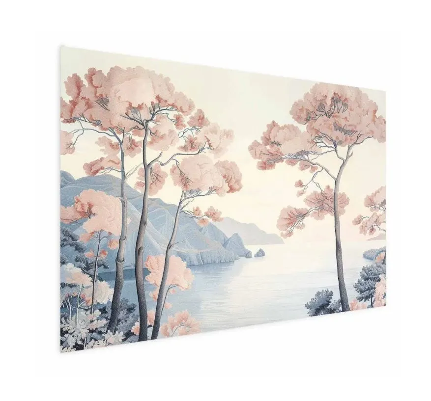 Plakat Ocean i drzewa 90x60 cm bez ramy bez marginesu | MIRAT.