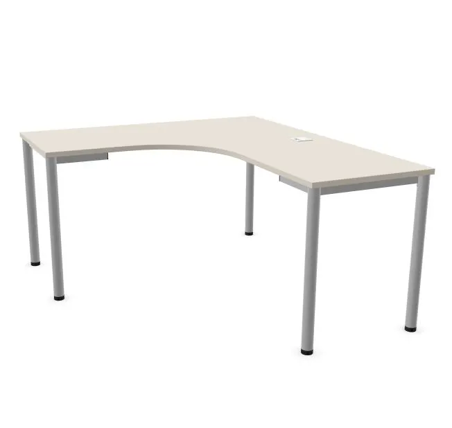 Biurko narożne EASY SPACE I-LEG LS 160x140cm kaszmirowe I sklep meblowy MIRAT.