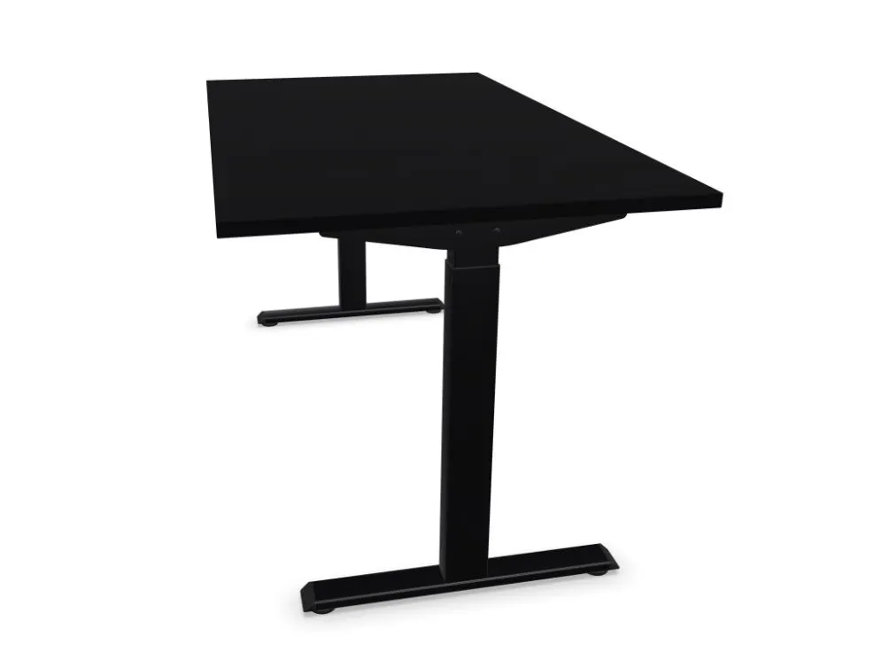 Biurko eCOMO 140x70cm czarne z regulacją biurowe I sklep meblowy MIRAT.