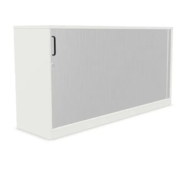 Szafka biurowa żaluzjowa EASY SPACE CABINET HRT 2-OH 160cm biała zamykana I sklep meblowy MIRAT.