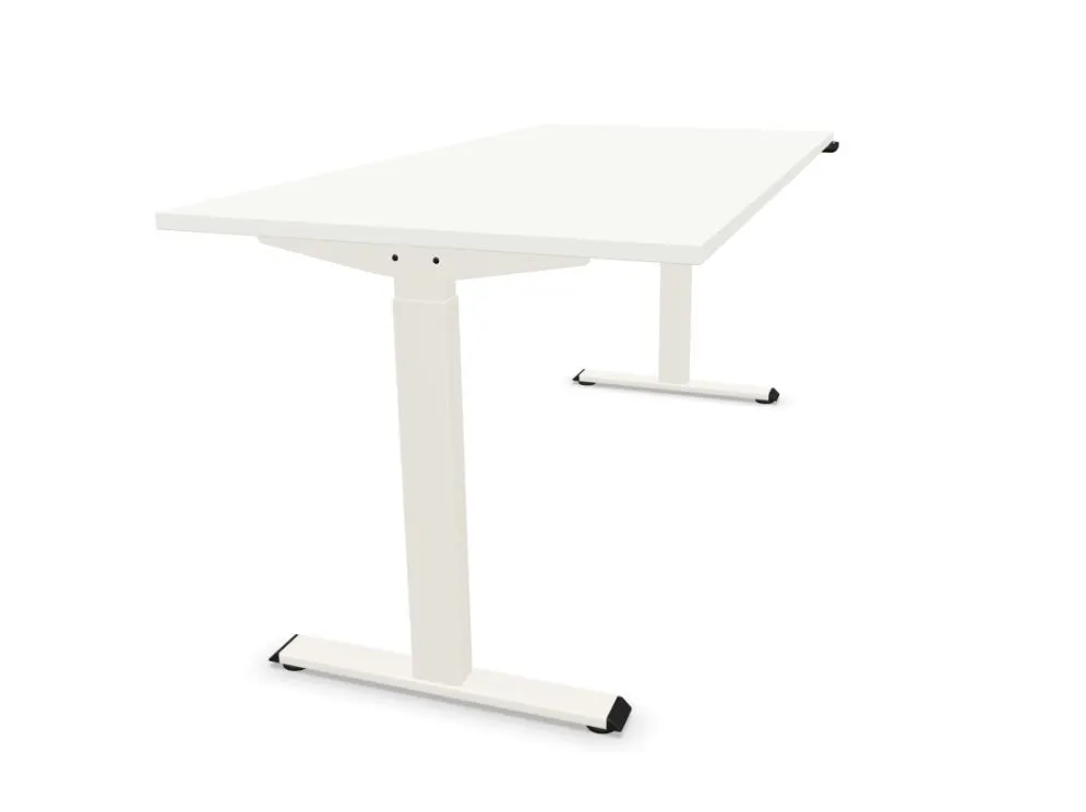 Biurko eCOMO 160x80cm białe z regulacją wysokości do biura I sklep meblowy MIRAT.