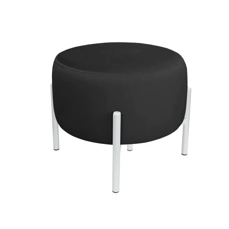 Pufa WILFRED MG VELVET czarna/biała welurowa I sklep meblowy MIRAT.