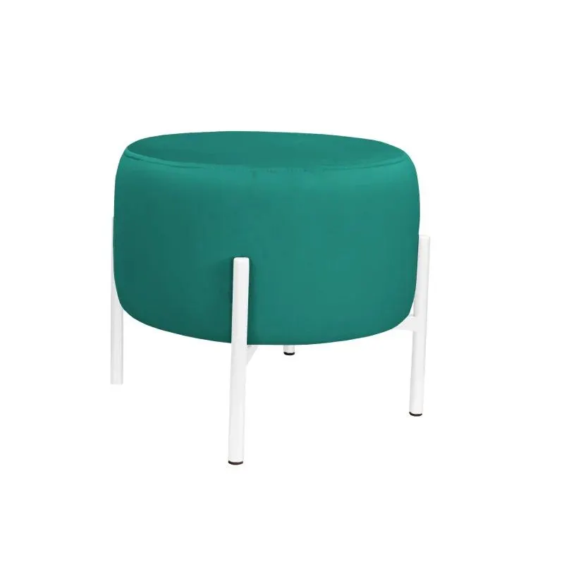 Pufa WILFRED MG VELVET morska/biała wysokiej jakości I sklep meblowy MIRAT.