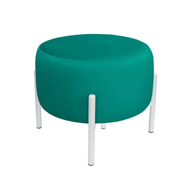 Pufa WILFRED MG VELVET morska/biała wysokiej jakości I sklep meblowy MIRAT.