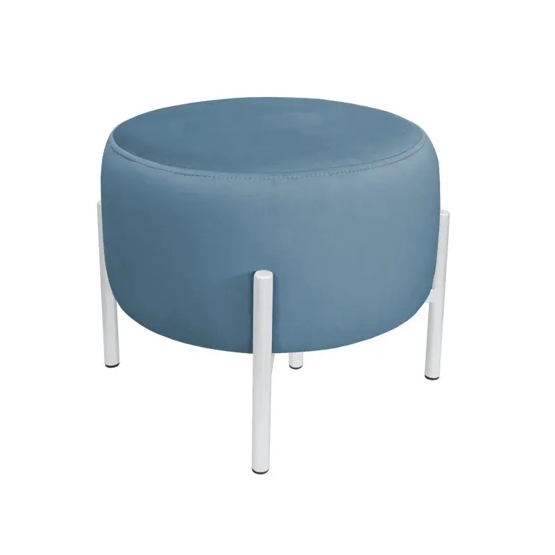 Pufa WILFRED MG VELVET ciemnoniebieska/biała wygodna I sklep meblowy MIRAT.