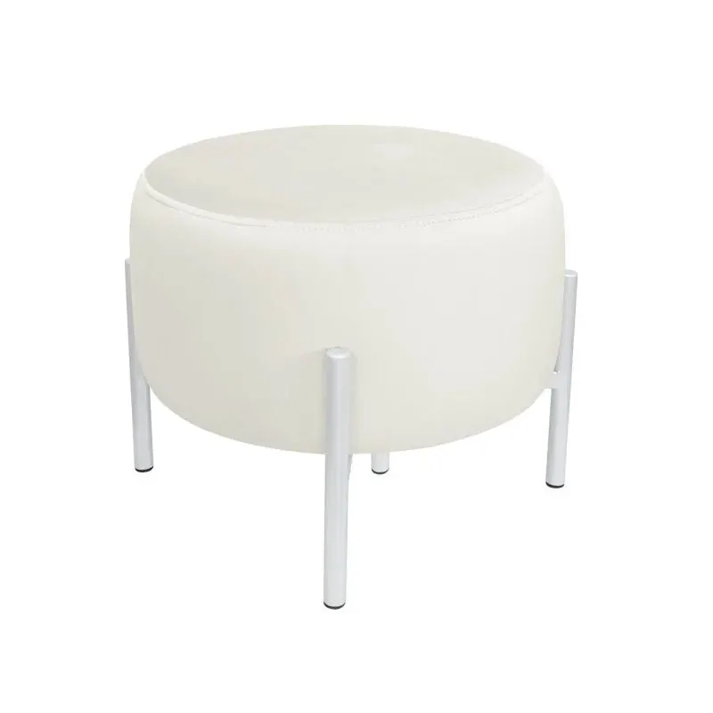 Pufa WILFRED MG VELVET jasnoróżowa/biała na nóżkach I sklep meblowy MIRAT.