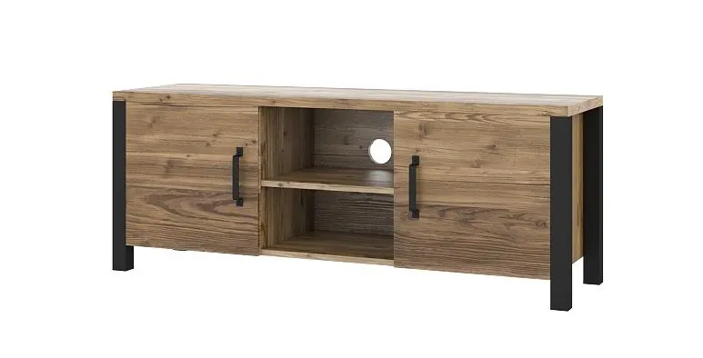 Szafka RTV OLIN 2D 147 do salonu I sklep meblowy MIRAT. styl LOFT kolekcja OLIN