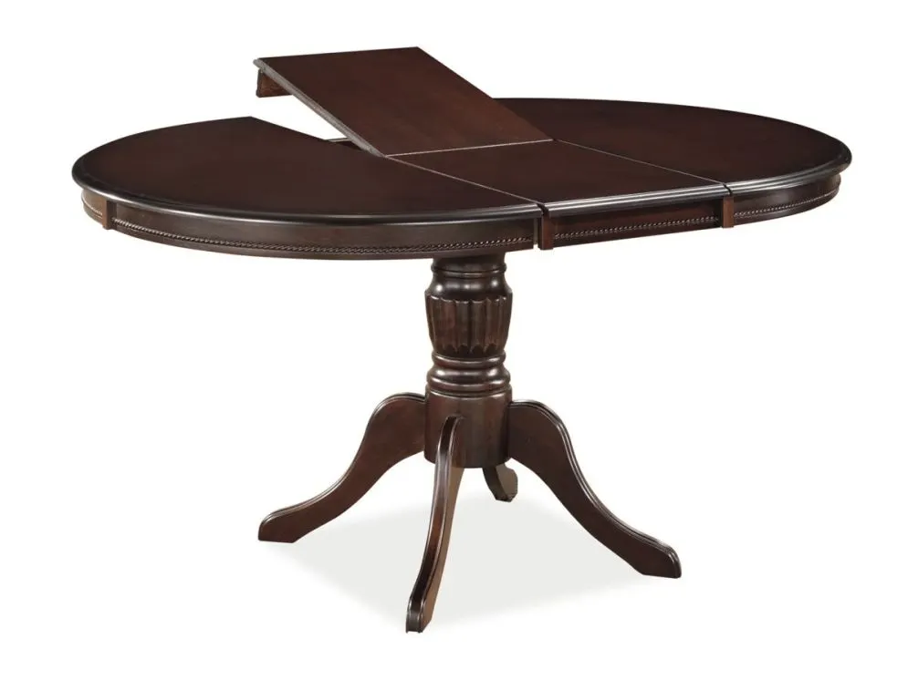 Stół OLIVIA ciemny orzech rozkładany w stylu kolonialnym | MIRAT.