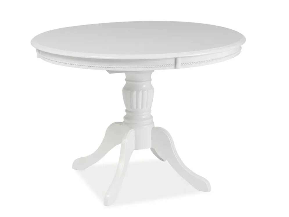 Stół OLIVIA biały rozkładany w klasycznym stylu | MIRAT.