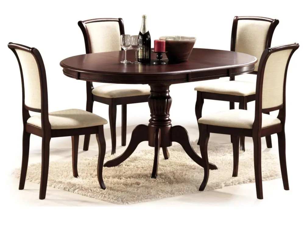 Stół OLIVIA ciemny orzech rozkładany w stylu kolonialnym | MIRAT.