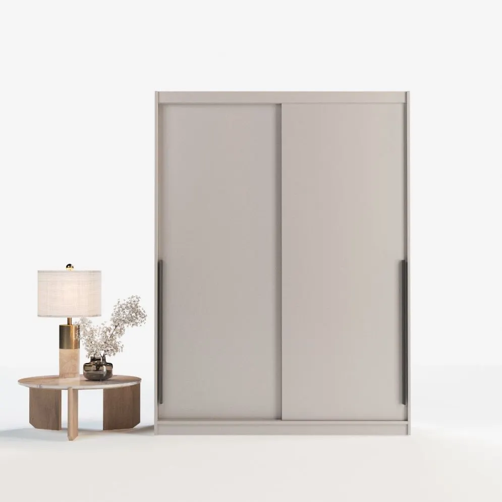 Szafa przesuwna SELLY BOX 160cm kaszmirowa z szufladami, półkami i drążkami I sklep meblowy MIRAT.