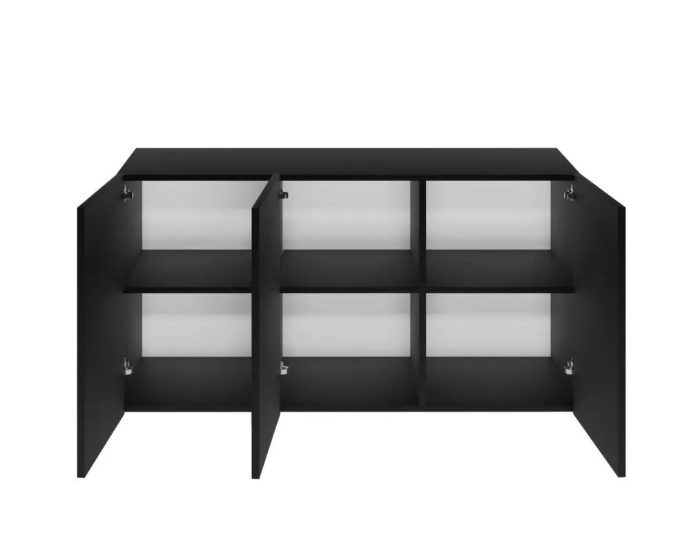 Komoda GABI 160cm czarna wisząca trzydrzwiowa I sklep meblowy MIRAT.  kolekcja GABI