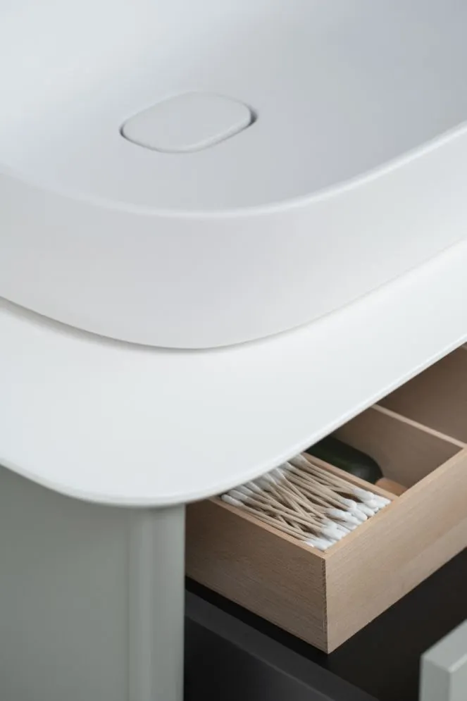 Szafka pod umywalkę nablatową DUKLA 80 cm terakota półmat w stylu vintage | MIRAT kolekcja DUKLA