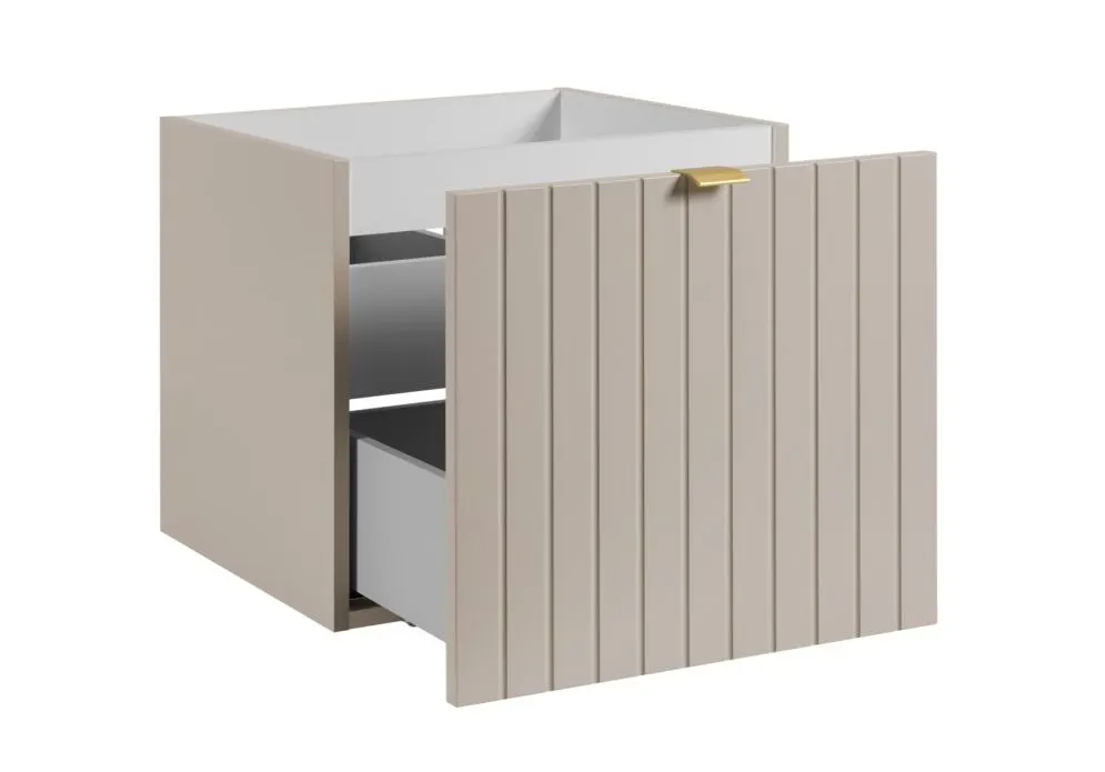 Szafka pod umywalkę HARMO 50 cm kaszmirowa półmat z szufladą wewnętrzną | MIRAT kolekcja HARMO