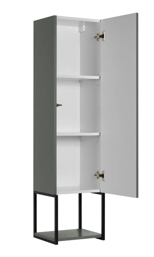 Szafka łazienkowa wysoka LOV 33 cm szaro-zielona półmat słupek| MIRAT  kolekcja LOV