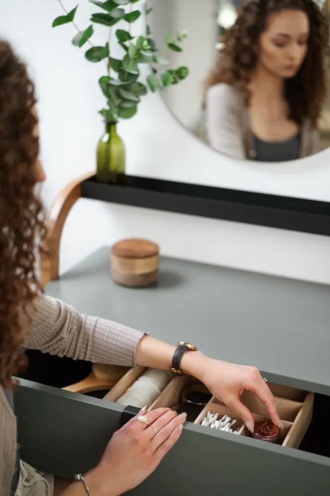 Toaletka/konsola do łazienki MOSS 70 cm jasno szara półmat | MIRAT kolekcja MOSS