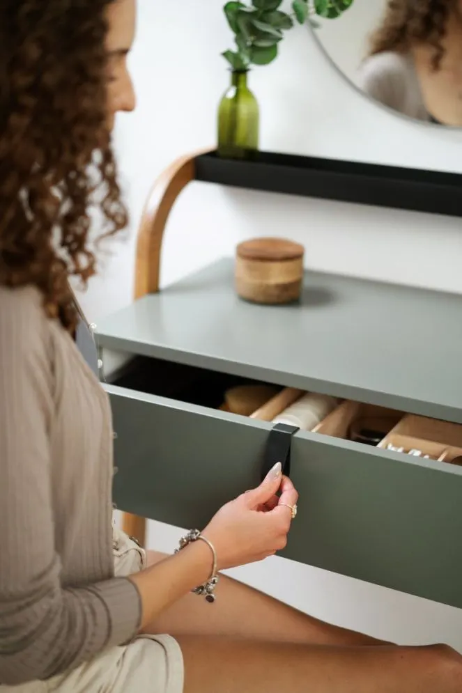 Toaletka/konsola do łazienki MOSS 70 cm jasno szara półmat | MIRAT kolekcja MOSS