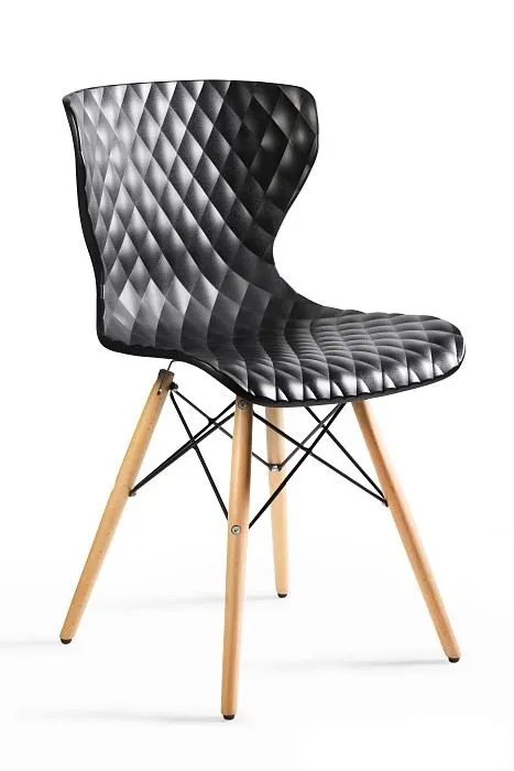 Krzesło OPEN czarne z tworzywa nowoczesne | MIRAT.