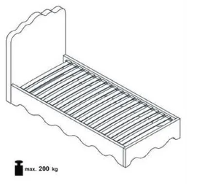 Łóżko tapicerowane ORSO 90x200 różowe I sklep meblowy MIRAT.