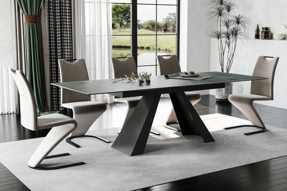 Stół SALVADORE CERAMIC 160(240)x90 turkusowy I sklep meblowy MIRAT. styl LOFT