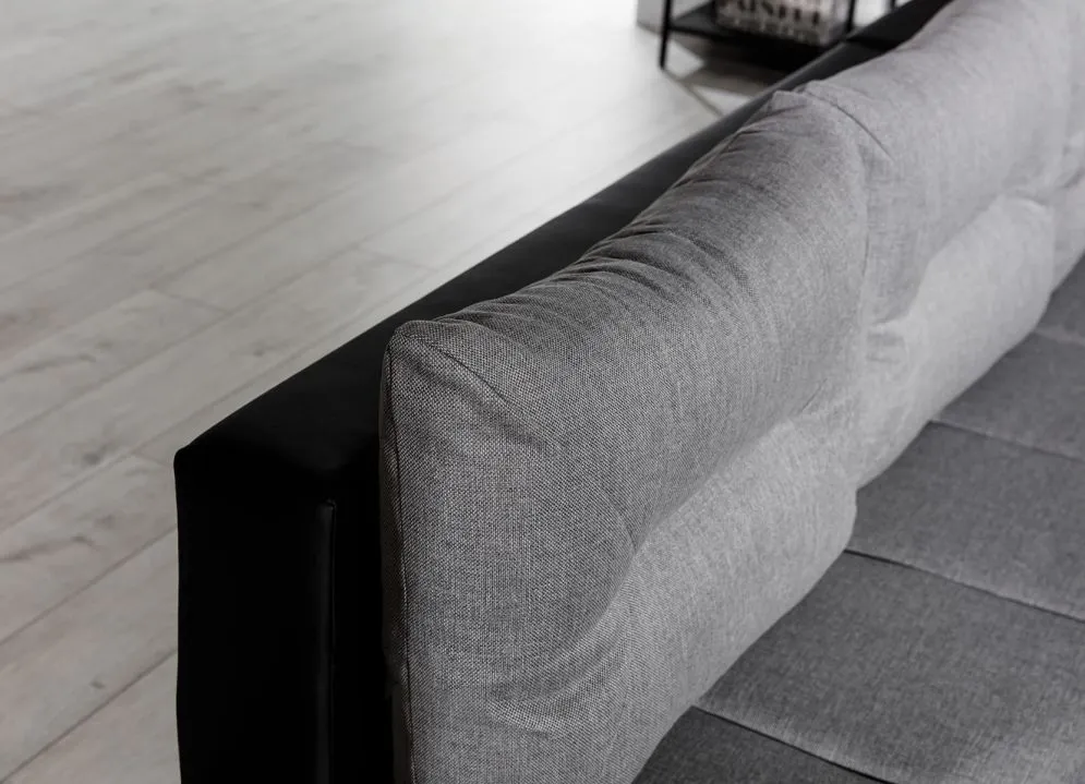 Narożnik z funkcją spania OTTAVIO szary/czarny lewy nowoczesny | MIRAT. w stylu  kolekcja