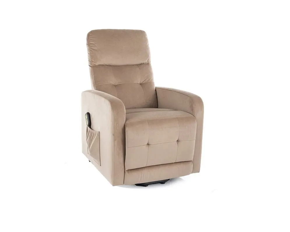 Fotel rozkładany OTUS II VELVET czarny I sklep meblowy MIRAT. styl VINTAGE