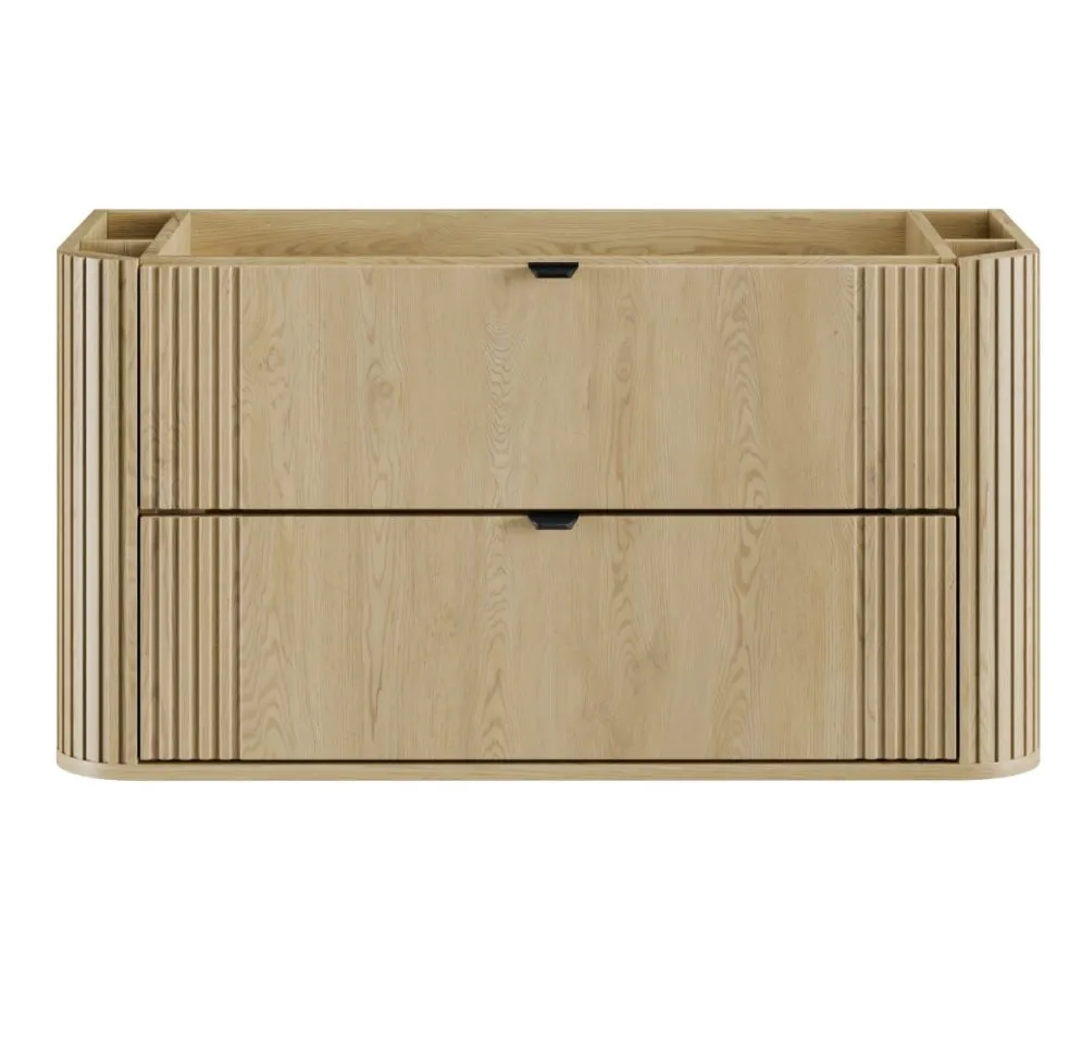 Trwała szafka pod umywalkę nablatową OVALIA CREMONA 2S 100cm dąb cremona z blatem I sklep meblowy MIRAT. styl RYFLOWANY, SKANDYNAWSKI kolekcja OVALIA