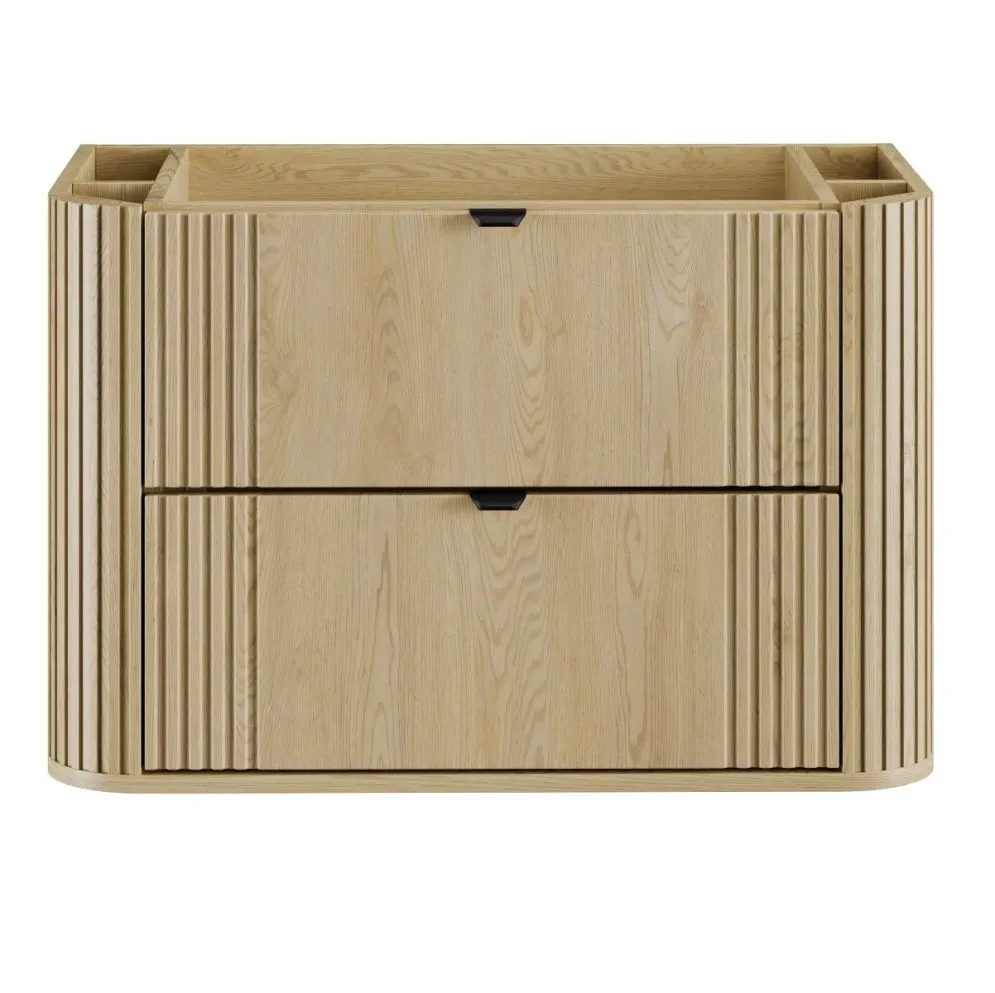 Szafka pod umywalkę OVALIA CREMONA 2S 80cm dąb cremona z umywalką nablatową CLOUD I sklep meblowy MIRAT. styl RYFLOWANY, SKANDYNAWSKI kolekcja OVALIA