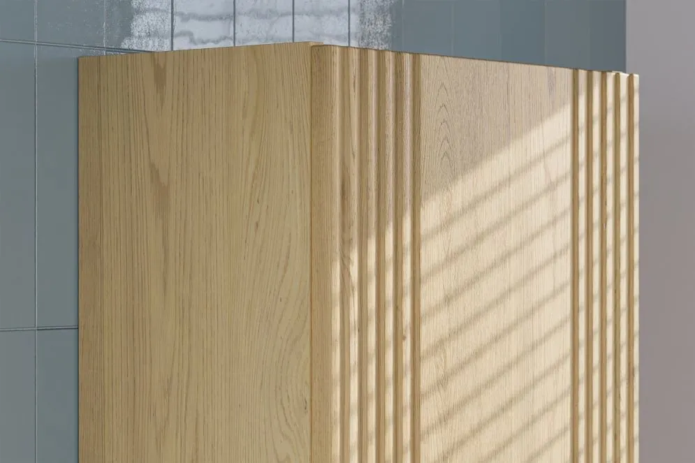 Szafka łazienkowa OVALIA CREMONA 1D 40 cm dąb cremona wysoka I sklep meblowy MIRAT. styl RYFLOWANY, SKANDYNAWSKI kolekcja OVALIA