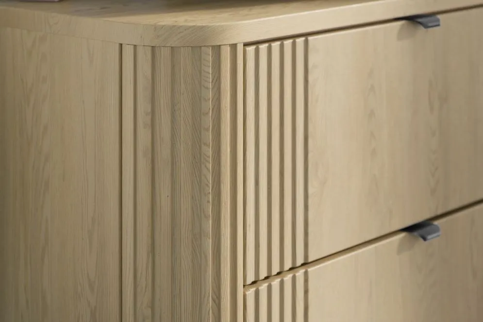 Szafka pod umywalkę OVALIA CREMONA 2S 120cm dąb cremona z umywalką nablatową RIVER I sklep meblowy MIRAT. styl RYFLOWANY, SKANDYNAWSKI kolekcja OVALIA