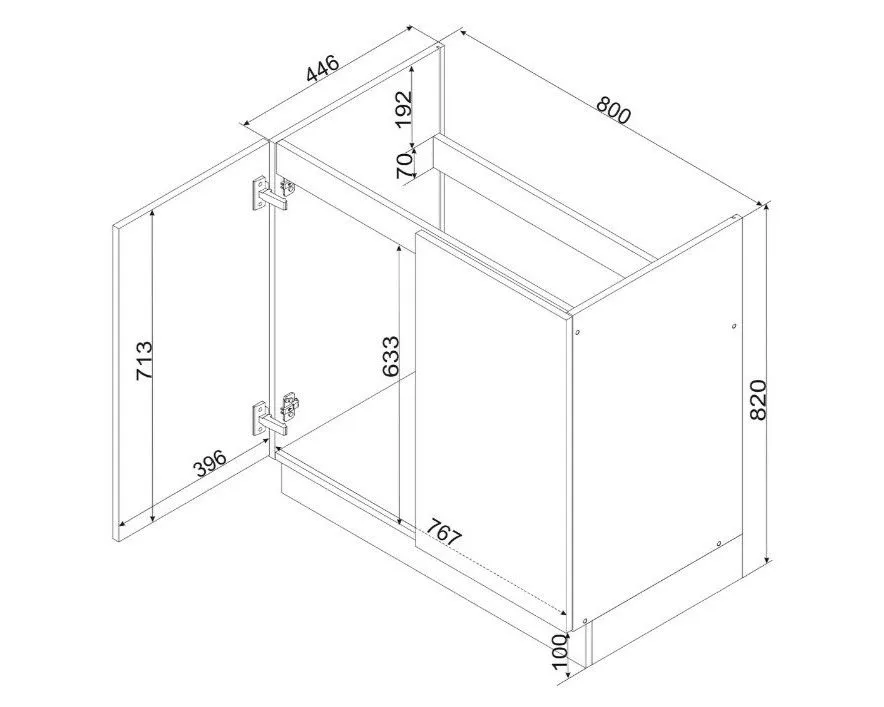 Zestaw mebli kuchennych GIANNA dł. 2m biała alaska/dąb artisan I sklep meblowy MIRAT. styl SKANDYNAWSKI kolekcja GIANNA