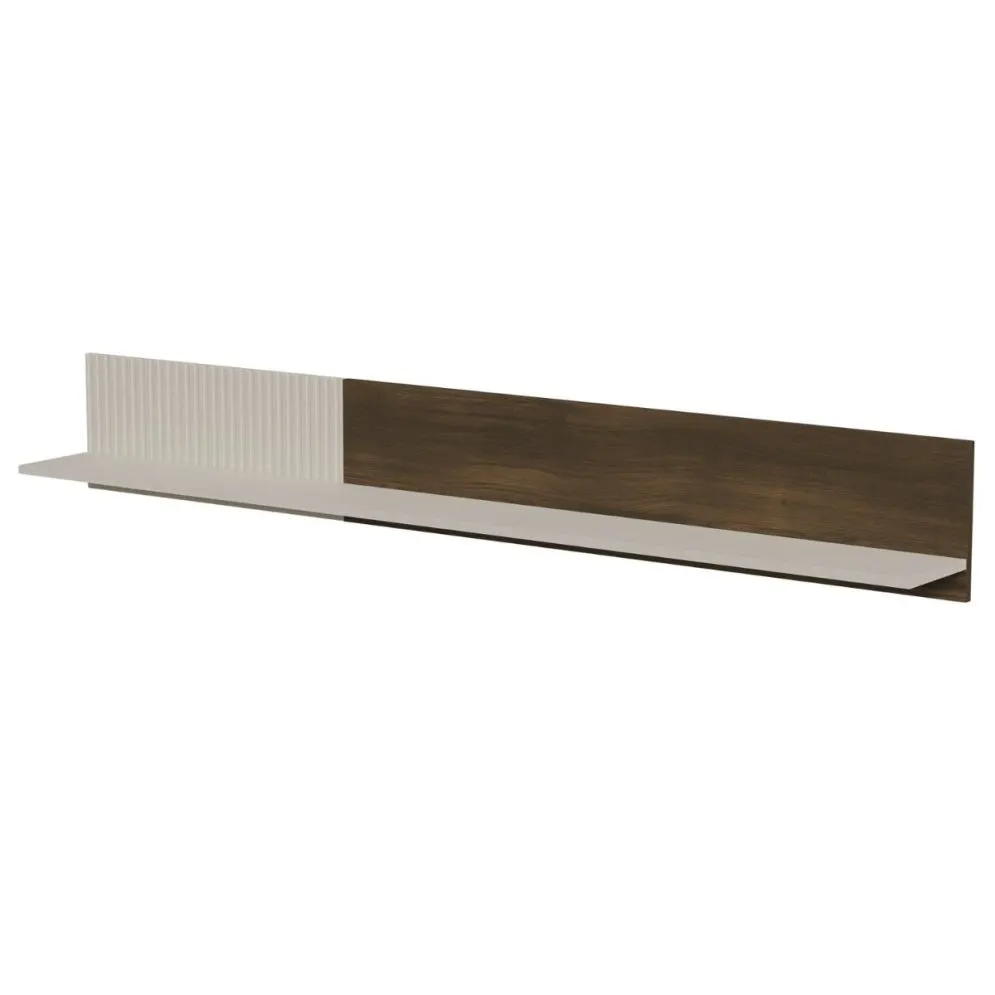 Półka wisząca RANDOM 2 P-2 180cm orzech/kaszmirowa do salonu I sklep meblowy MIRAT. styl RYFLOWANY kolekcja RANDOM