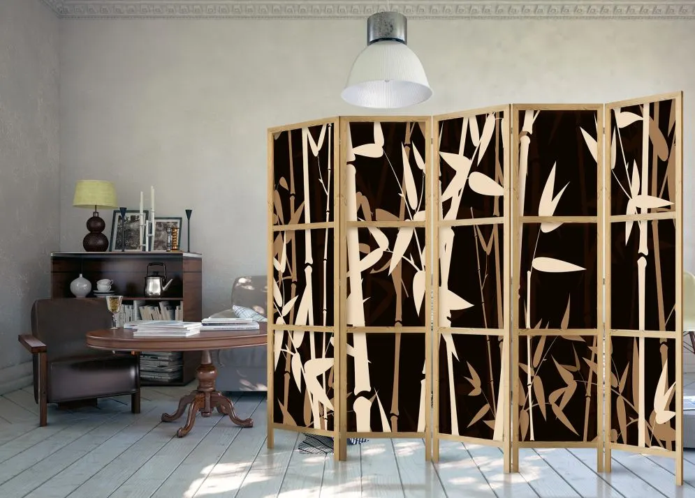 Parawan japoński Orient 225x172 cm 5-częściowy beżowy | MIRAT.