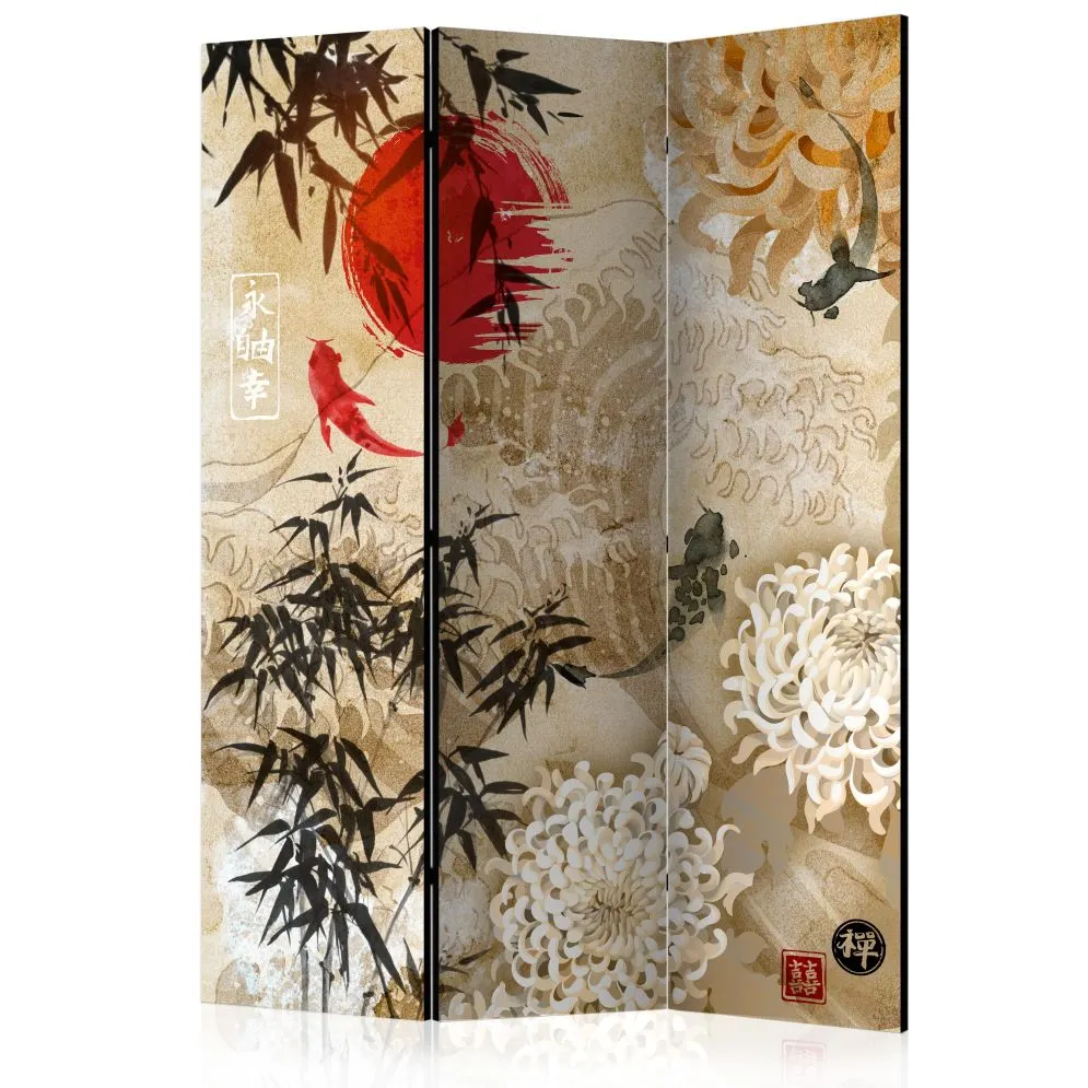 Parawan akustyczny Orient 135x172 cm 3-częściowy wielokolorowy | MIRAT.